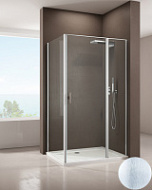 Душевой уголок Allen Brau Priority 3.31035.BA + 3.31047.BA 140x100 серебро браш