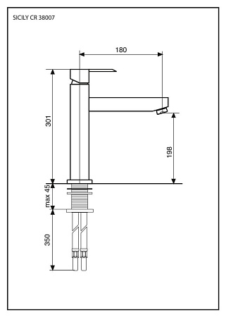 Смеситель Emmevi Sicily 38007/CR для кухонной мойки, хром