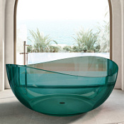Прозрачная ванна ABBER Kristall AT9705Aquamarin 150x150 бирюзовый