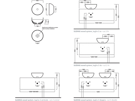 Раковина Hatria Happy Hour A0Y1VF08 40х40 антрацит
