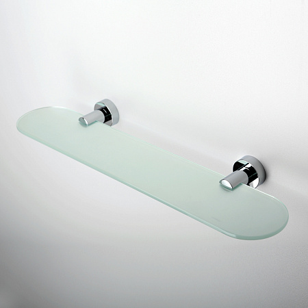 Полка WasserKRAFT Donau K-9424 стеклянная, хром