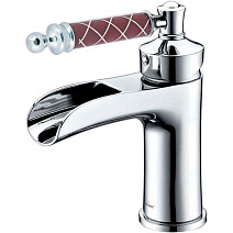 Смеситель Boheme Vogue 221-MR-CH для раковины, хром/шоколадный Murano