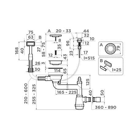 Слив-перелив для мойки Omoikiri WK-1-LG-A золото