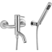 Смеситель Cisal Xion XI000124D1 для ванны с душем, нержавеющая сталь
