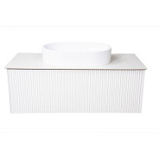 Тумба с раковиной La Fenice Terra FNC-01-TER-B-100 Bianco, столешница Gray Structural