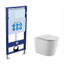 Комплект Aquatek SET AQUATEK ВЕГА cmp подвесной унитаз + инсталляция