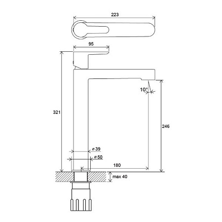Смеситель Ravak Puri PU 015.00 X070114 для раковины хром