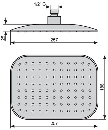 Верхний душ Emmevi C06675/CR хром