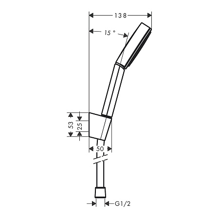 Душевая лейка Hansgrohe Pulsify Select S 24301670 черный матовый