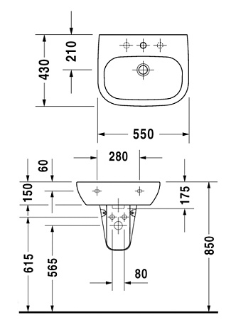 Раковина Duravit D-Code 23105500002