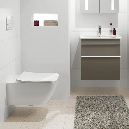 Унитаз подвесной Villeroy & Boch Venticello 4611RSR1 альпийский белый CeramicPlus