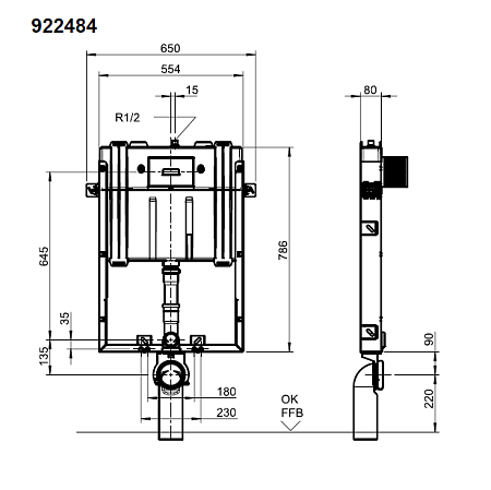 Система инсталляции для унитазов Villeroy & Boch ViConnect 92248400