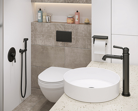 Гигиенический душ со смесителем Timo Arisa 5309/03SM черный