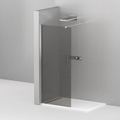 Душевая перегородка Cezares Liberta LIBERTA-L-1-120-120-GR-Cr тонированное стекло