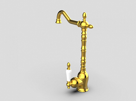 Смеситель GPD Retro MTE180-A для раковины, золото