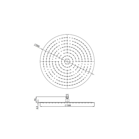 Верхний душ RGW Shower Panels 21148125-01 хром