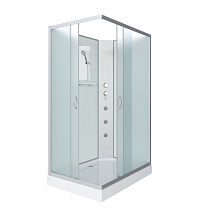 Душевая кабина Niagara Classic NG-43185-14QBKG 110x80x200 стекло матовое/профиль серебро