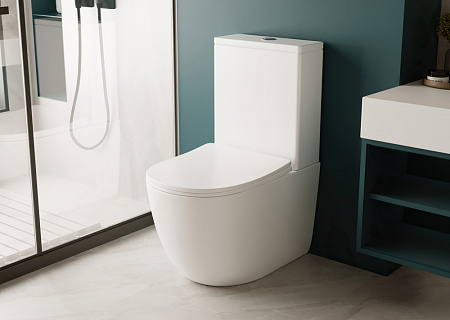 Унитаз-компакт ABBER Bequem AC1110 безободковый, белый