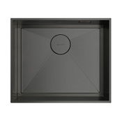 Кухонная мойка Omoikiri Kasen 53-26 INT GM 46x53x17.5 вороненая сталь