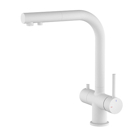 Смеситель для кухонной мойки Timo Saona 2356/16FL белый матовый