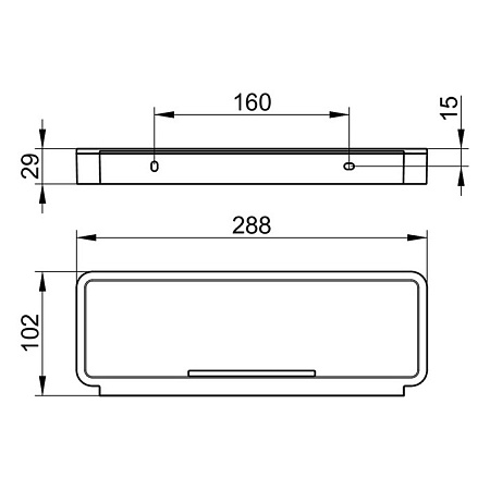 Полка Keuco Plan 14958010051 хром/белый