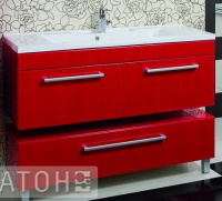 Тумба с раковиной Aquaton Мадрид 1A1703K0MA940 120 M бордо, 2 ящика