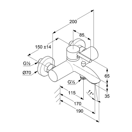 Смеситель для ванны Kludi Bozz 386915376 белый матовый