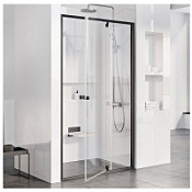 Душевая дверь в нишу Ravak Pivot PDOP2-120 03GG0300Z1 Transparent, черный