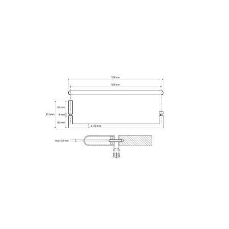 Полотенцедержатель Bemeta Omega 104204352 50