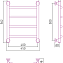Полотенцесушитель водяной Сунержа Галант + 500х400 хром - фото 2
