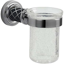 Стакан Boheme Murano 10904-B-CR для зубных щеток, хром/черный