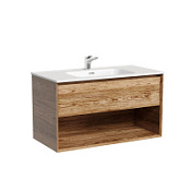 Тумба с раковиной Sancos Marmi 1.0 MR1.090ECH 90 дуб чарльстон/белый