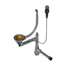 Слив-перелив для мойки Omoikiri WK-1CL-R-AB022-A античная латунь