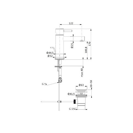 Смеситель Bagno & Associati IX90074 для раковины