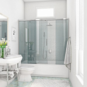 Шторка на ванну Gutewetter Slide Part GV-863 120х160 бесцветное стекло, профиль хром