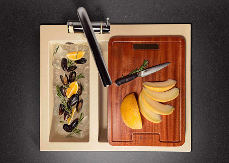 Кухонная мойка Omoikiri Bosen 59-2-SA 59х50 бежевый