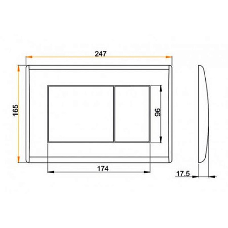 Кнопка смыва AlcaPlast ALCA M270 белый