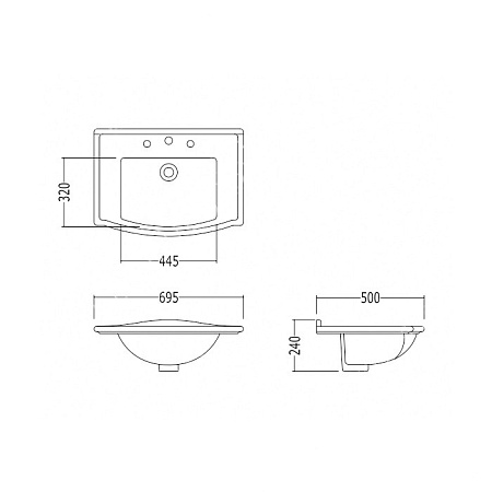 Раковина Devon&Devon Westminster IBLI1FWES 69,5 белый