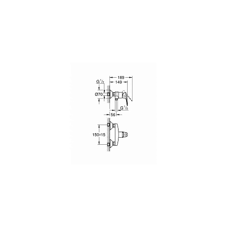 Смеситель Grohe BauFlow 23632000 для душа