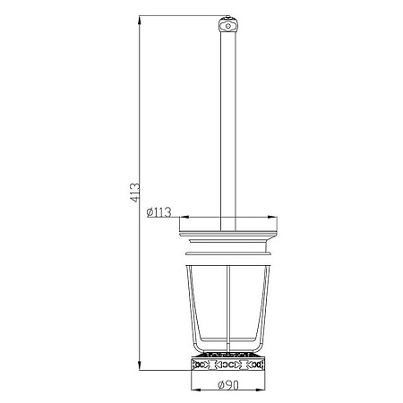 Ершик напольный  Zorg Antic AZR 26 BR бронза