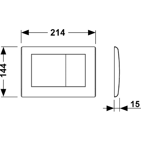Кнопка смыва Tece Planus 9240320 нержавеющая сталь, сатин