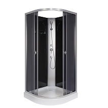 Душевая кабина Niagara Eco E90/13/TN/BK 90x90x200 стекло тонированное/профиль серебро