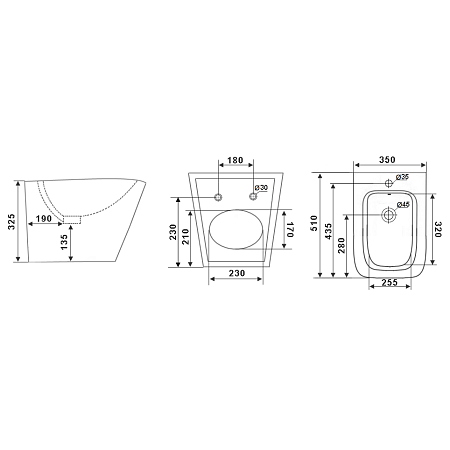 Биде подвесное Timo Soli TK-304MB черный матовый