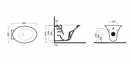 Унитаз подвесной Hatria Sculture YXKN01