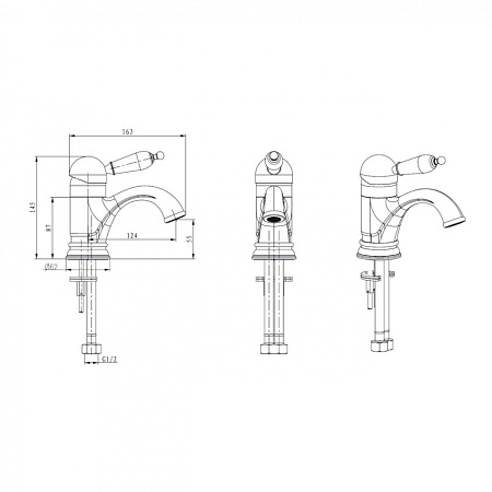 Смеситель Boheme Provanse Ripresa 361 для раковины, бронза