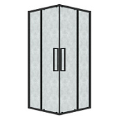 Душевой уголок Grossman Cosmo 300.K33.02.1010.21.02 98,5-100x98,5-100x195 шиншилла/черный матовый