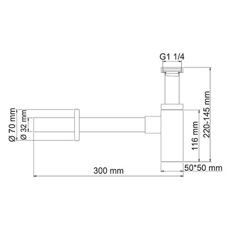 Сифон WasserKRAFT A072 для раковины