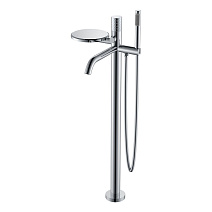 Смеситель Boheme Stick 129-CRCR для ванны, напольный, ручка Diamond, хром