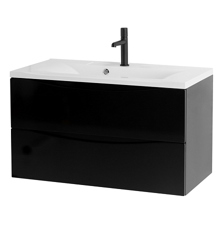 Тумба под раковину BelBagno Marino MARINO-800-2C-SO-NL-P 80 nero lucido