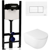 Комплект 4в1 инсталляции с WC и клавишей Valsir KIT VSWG 7334 Slim P1 белый/белый глянцевый Комплект 4в1 инсталляции с WC и клавишей Valsir KIT VSWG 7334 Slim P1 белый/белый глянцевый